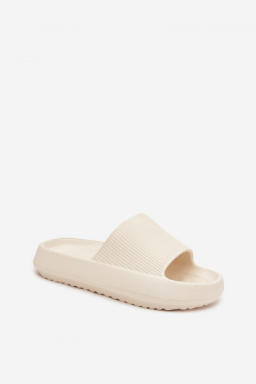 zapatillas de mujer con una plataforma Separar color marfil Ameira