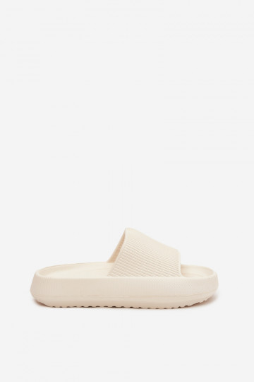 zapatillas de mujer con una plataforma Separar color marfil Ameira 2