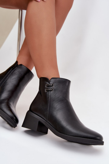 calentamiento Botas de mujer reloj de color negro Delmira