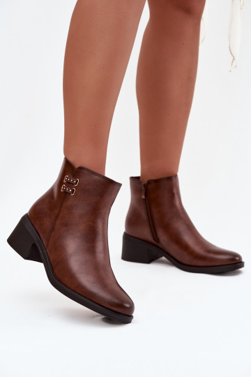 calentamiento Botas de mujer reloj color marrón Delmira 2