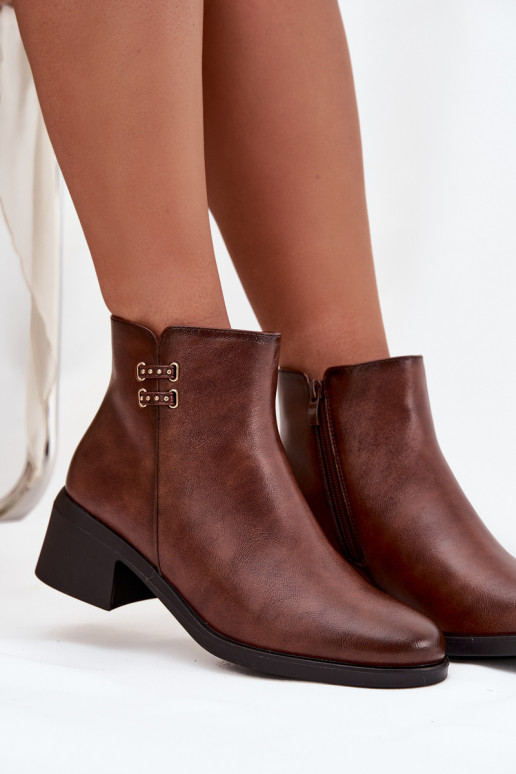 calentamiento Botas de mujer reloj color marrón Delmira calentamiento Botas de mujer reloj color marrón Delmira