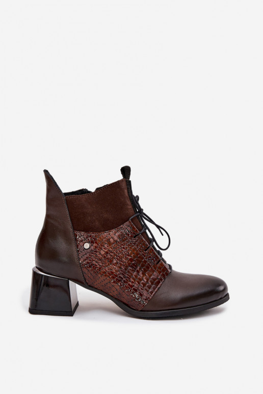 Zazoo 60503 Piel Botas con tacones calentamiento CzekoladoAe