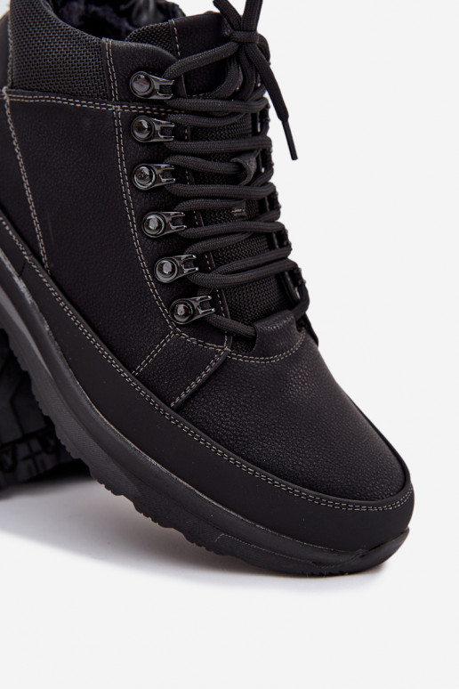 botas de montaña zapatos Tiene quesculino calentamiento de color negro ENivelle botas de montaña zapatos Tiene quesculino calentamiento de color negro ENivelle