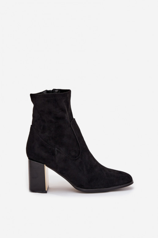 Botas de mujer Ze color doradom Elemento calentamiento de color negro Amelisse