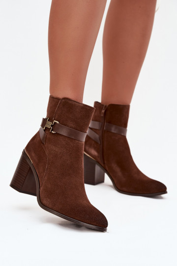 Botas de mujerActivadoturalnego de gamuzau con tacones calentamiento Sergio Leone BT25384-S color marrón 2