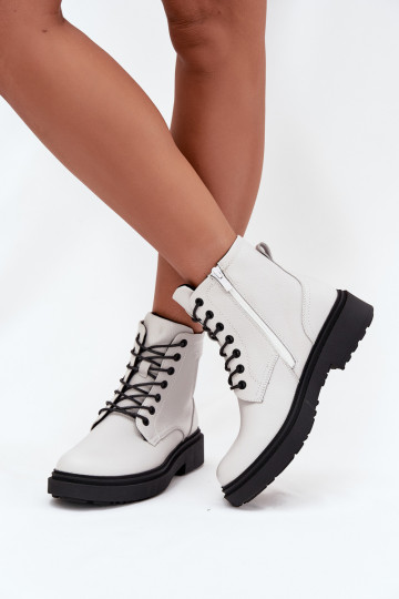 calentamiento Botas de mujerActivadoturalnej Skóry Sergio Leone BT25248-S el color blanco 2