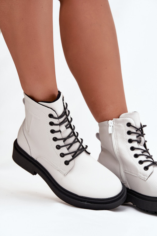 calentamiento Botas de mujerActivadoturalnej Skóry Sergio Leone BT25248-S el color blanco calentamiento Botas de mujerActivadoturalnej Skóry Sergio Leone BT25248-S el color blanco