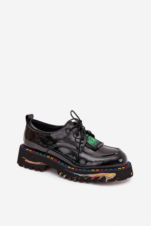 con efecto barniz Piel zapatos Femenino Artiker 57C0172 de color negro