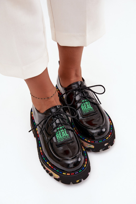 con efecto barniz Piel zapatos Femenino Artiker 57C0172 de color negro