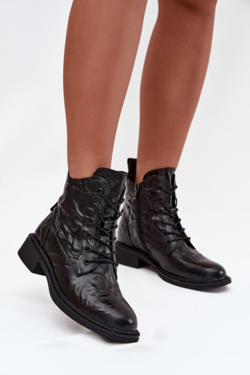 Botas de mujerActivadoturalnej Skóry calentamiento Artiker 57C1006 de color negro