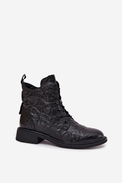 Botas de mujerActivadoturalnej Skóry calentamiento Artiker 57C1006 de color negro