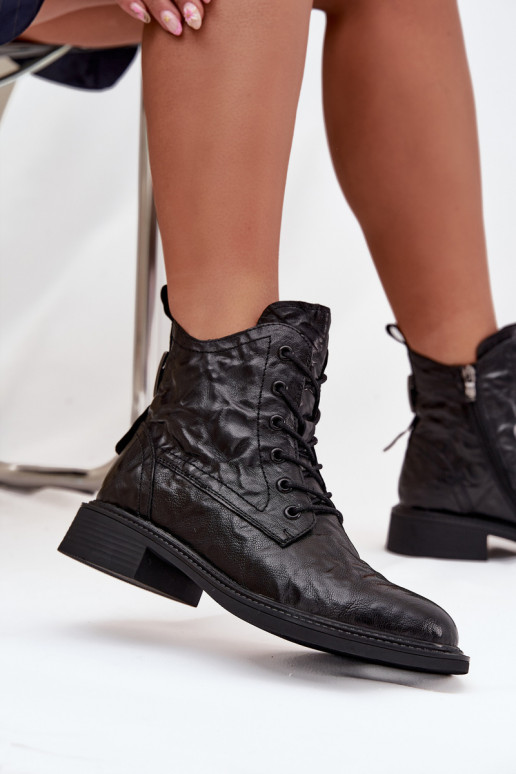 Botas de mujerActivadoturalnej Skóry calentamiento Artiker 57C1006 de color negro