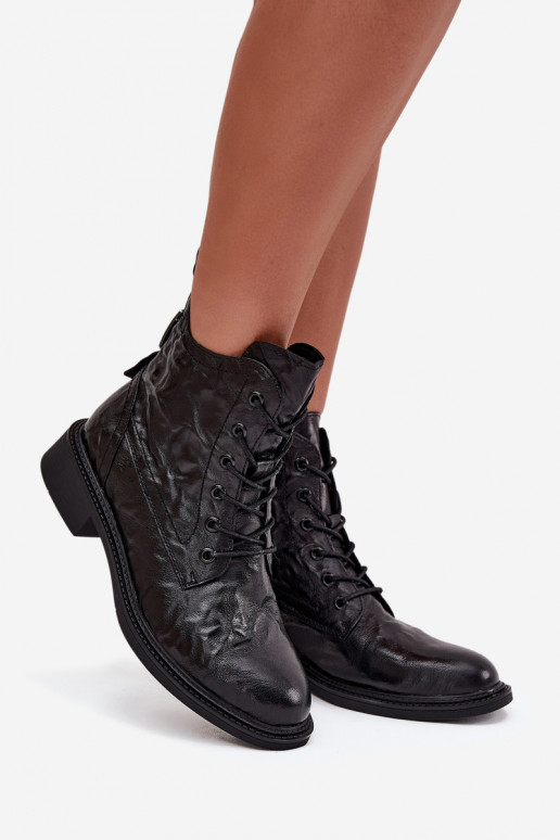 Botas de mujerActivadoturalnej Skóry calentamiento Artiker 57C1006 de color negro