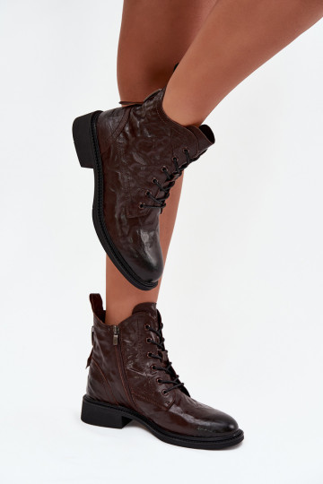 Botas de mujerActivadoturalnej Skóry calentamiento Artiker 57C1005 CzekoladoAe