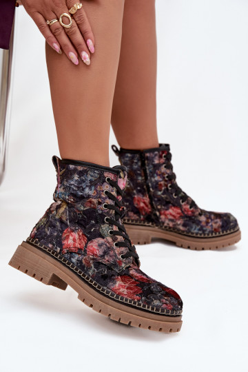 Estampado Botas de mujer calentamiento Artiker 57C1054 de color negro