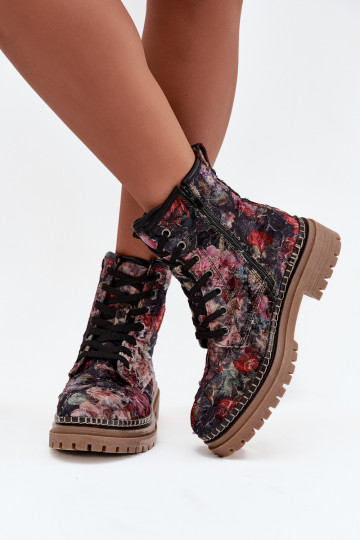 Estampado Botas de mujer calentamiento Artiker 57C1054 de color negro 2