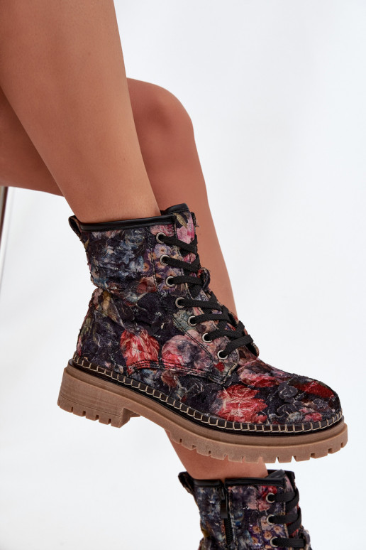 Estampado Botas de mujer calentamiento Artiker 57C1054 de color negro