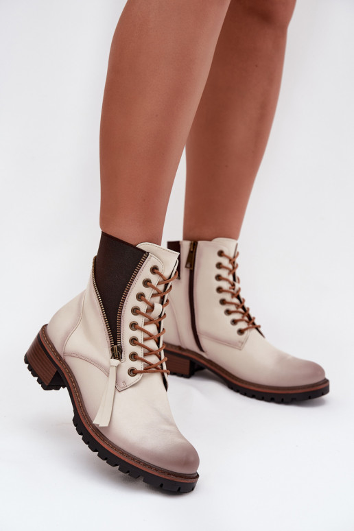 Botas de mujer calentamiento reloj Vinceza 58559 beige