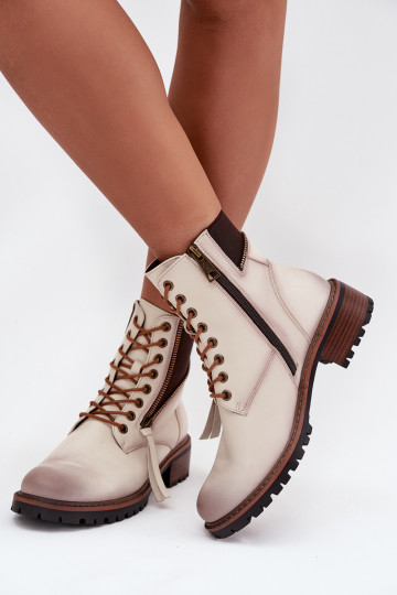 Botas de mujer calentamiento reloj Vinceza 58559 beige 2