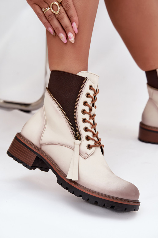 Botas de mujer calentamiento reloj Vinceza 58559 beige