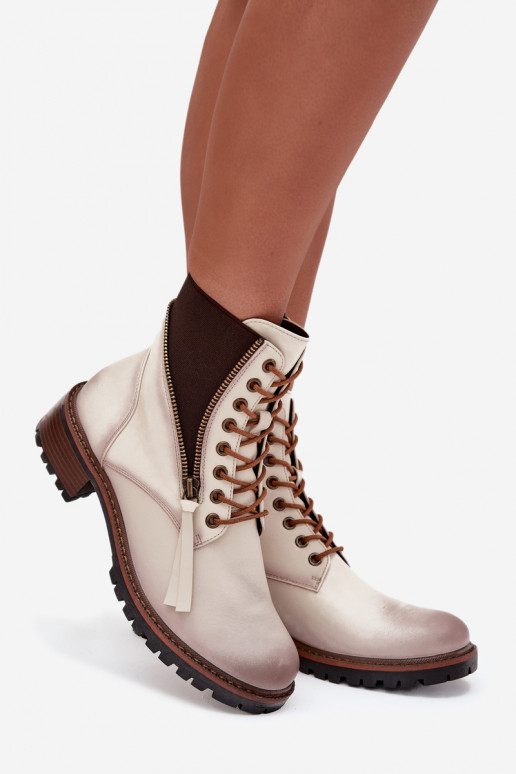 Botas de mujer calentamiento reloj Vinceza 58559 beige