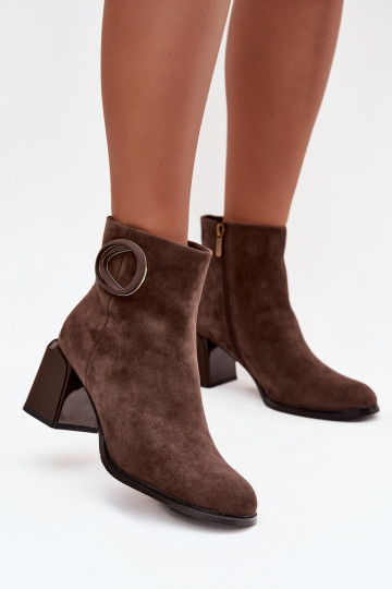 de gamuza Botas cálidas en el talón. Con decoraciones Detalem Artiker 57C0017 color marrón 2