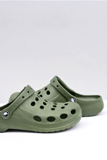 Chanclas de hombre tipo sandalias para jardín y piscina, color verde