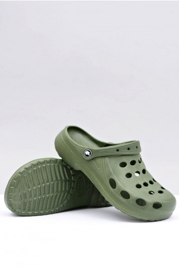 Chanclas de hombre tipo sandalias para jardín y piscina, color verde 2