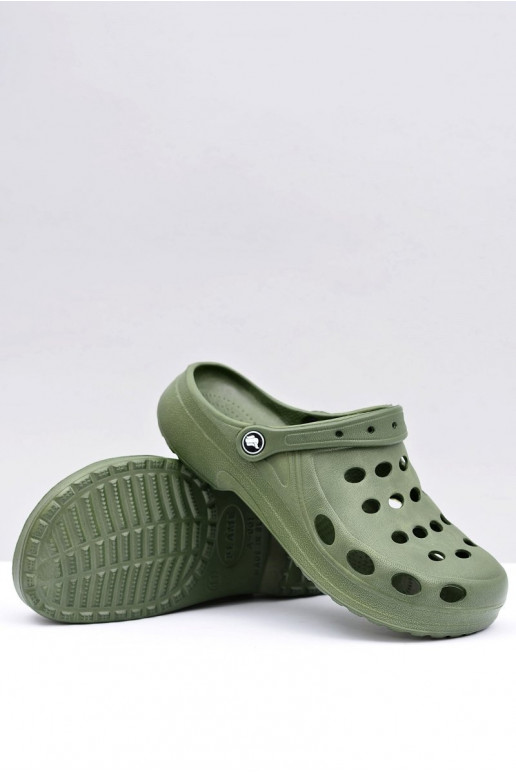 Chanclas de hombre tipo sandalias para jardín y piscina, color verde