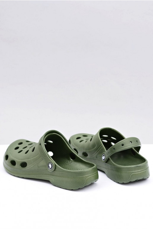 Chanclas de hombre tipo sandalias para jardín y piscina, color verde