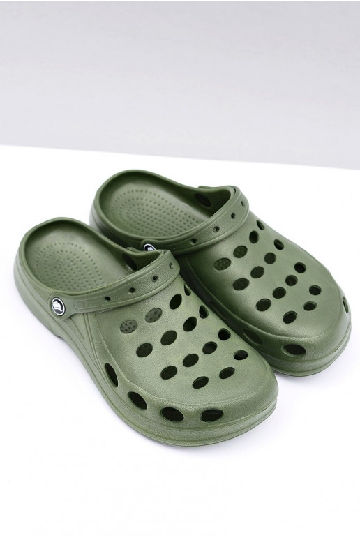 Chanclas de hombre tipo sandalias para jardín y piscina, color verde