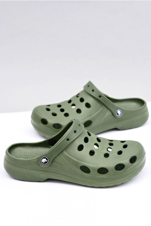 Chanclas de hombre tipo sandalias para jardín y piscina, color verde