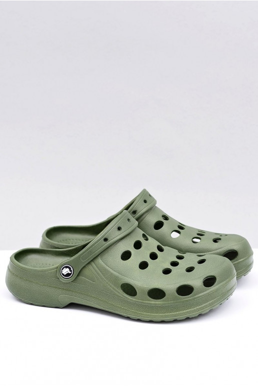 Chanclas de hombre tipo sandalias para jardín y piscina, color verde