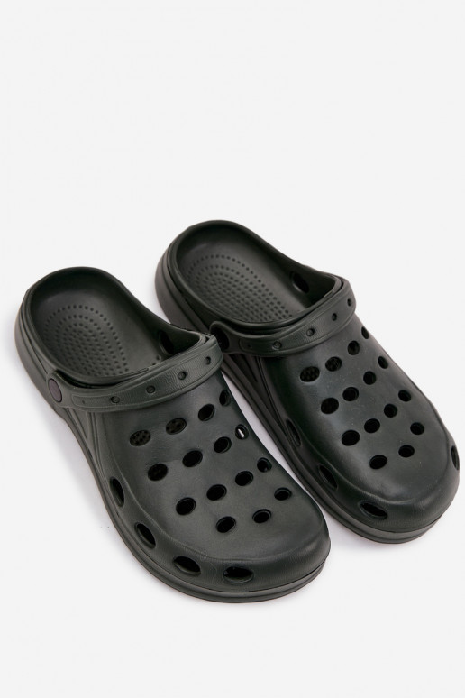 Chanclas de hombre tipo sandalias para jardín y piscina, color verde