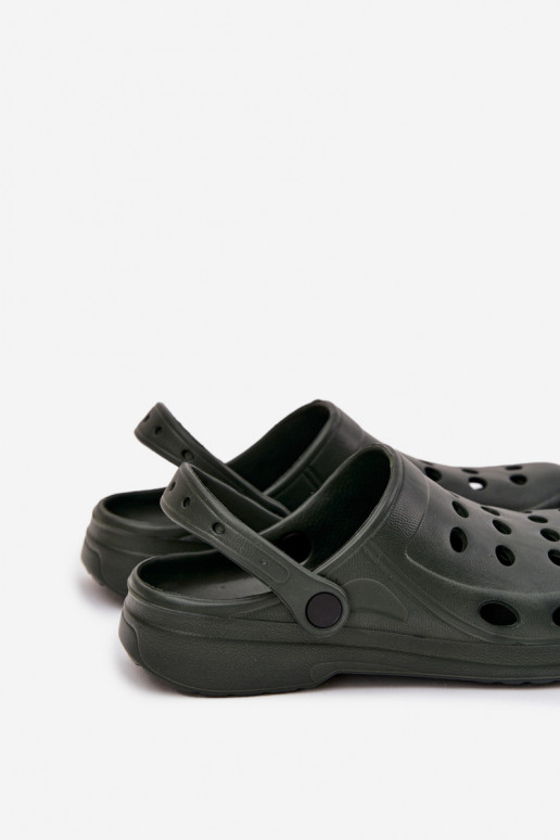 Chanclas de hombre tipo sandalias para jardín y piscina, color verde