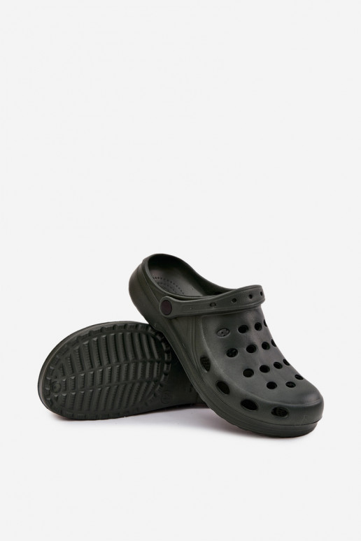 Chanclas de hombre tipo sandalias para jardín y piscina, color verde