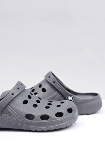 Chanclas de hombre tipo sandalias para jardín y piscina, color gris