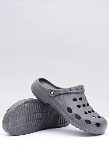 Chanclas de hombre tipo sandalias para jardín y piscina, color gris 2