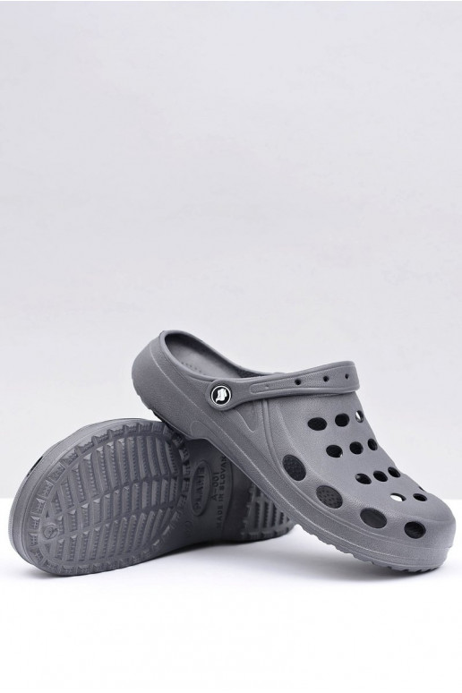 Chanclas de hombre tipo sandalias para jardín y piscina, color gris