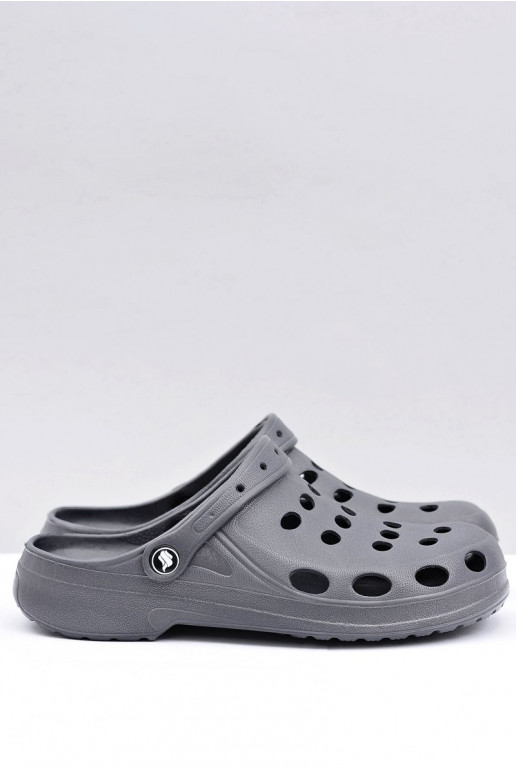 Chanclas de hombre tipo sandalias para jardín y piscina, color gris