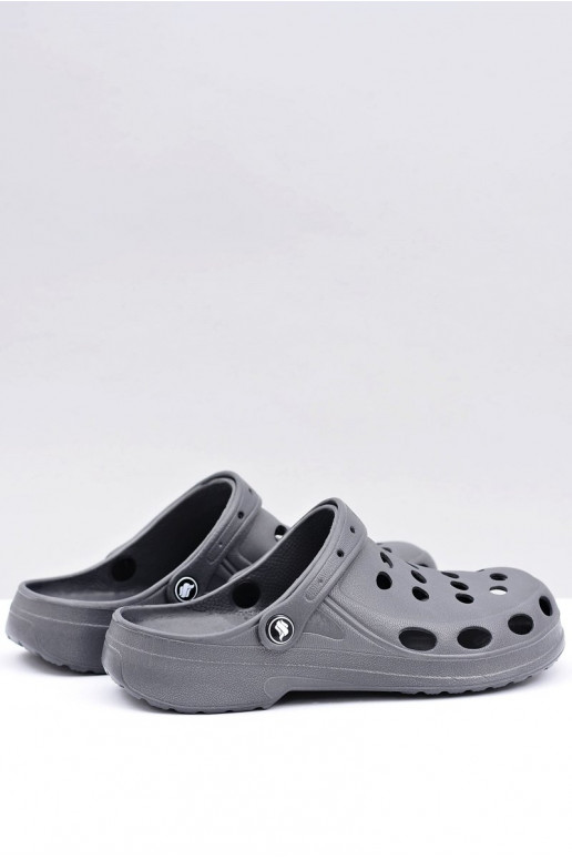 Chanclas de hombre tipo sandalias para jardín y piscina, color gris