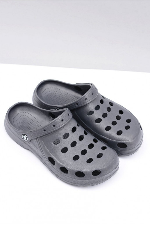Chanclas de hombre tipo sandalias para jardín y piscina, color gris