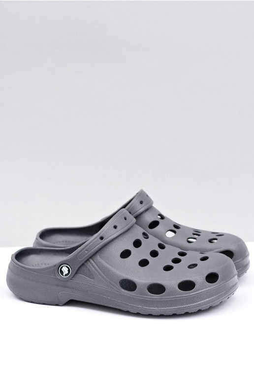 Chanclas de hombre tipo sandalias para jardín y piscina, color gris