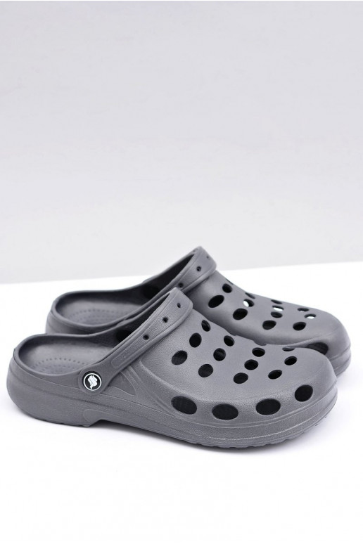 Chanclas de hombre tipo sandalias para jardín y piscina, color gris