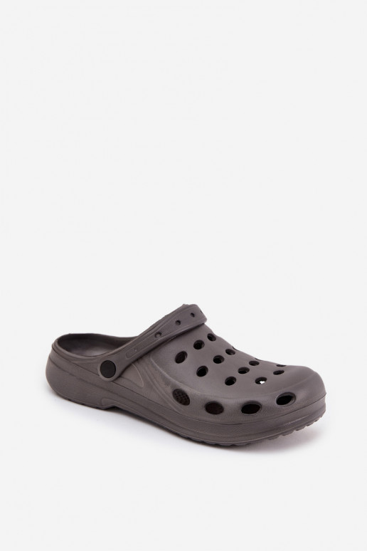 Chanclas de hombre tipo sandalias para jardín y piscina, color gris