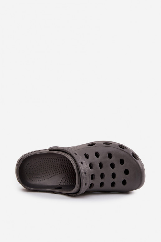 Chanclas de hombre tipo sandalias para jardín y piscina, color gris