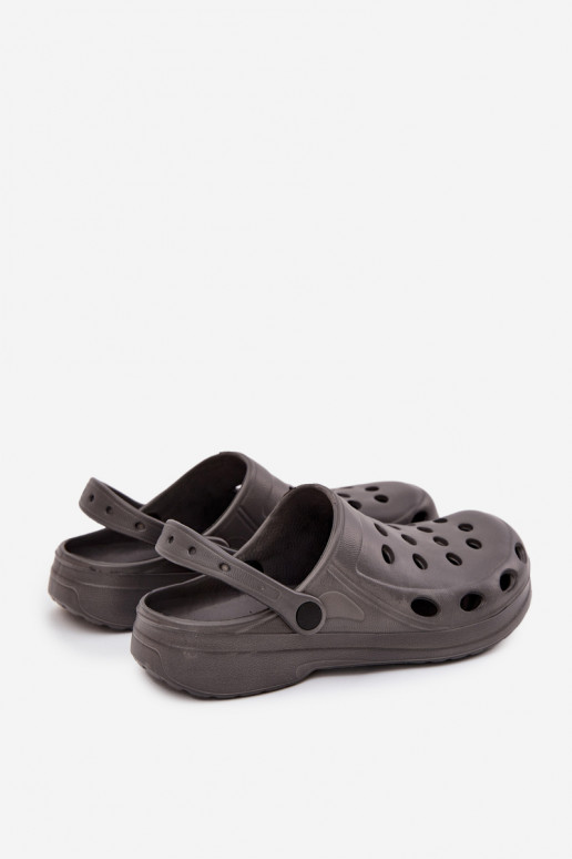 Chanclas de hombre tipo sandalias para jardín y piscina, color gris