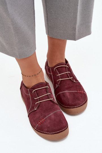 Piel zapatos FemeninoPrzeszyciami Artiker 57C2111 borgoña