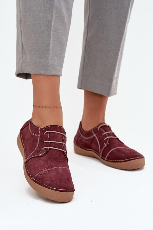 Piel zapatos FemeninoPrzeszyciami Artiker 57C2111 borgoña