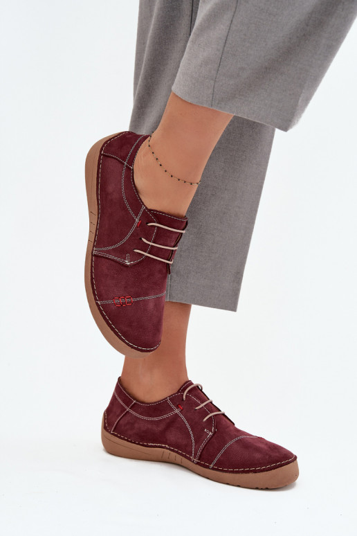 Piel zapatos FemeninoPrzeszyciami Artiker 57C2111 borgoña